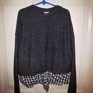 Zara girls sweater/shirt combination
